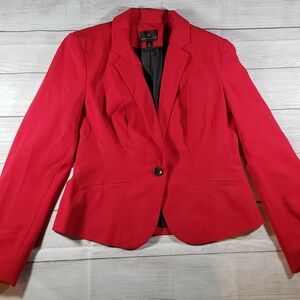 Worthington Red Blazer Tailored Cropped
